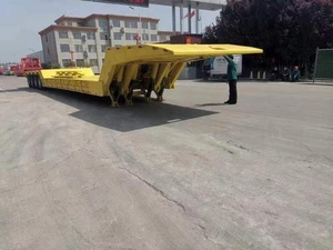 Semi <span class=keywords><strong>remorque</strong></span> lowboy de type pli à col de cygne avant pour <span class=keywords><strong>remorque</strong></span> super basse à chargement de 80 tonnes - Product Image 2