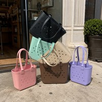 Sac de plage en EVA imprimé avec logo personnalisé, grande capacité, sac fourre-tout personnalisé OEM ODM, vente en gros, marque privée, sac à main de shopping