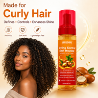 Nouvelle arrivée : Mousse coiffante légère et hydratante pour définir les boucles, pour cheveux naturellement bouclés, crépus et relaxés