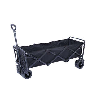 पोर्टेबल समायोज्य कैमपर बड़ी क्षमता फोल्डेबल मेटल आउटडोर पिकनिक कार्ट खरीदारी भंडारण के लिए 100 किलोग्राम भार क्षमता के साथ - Product Image 2