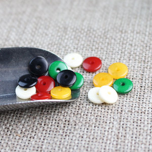 Round Resin Spacer Buttons 2 8mm One Hole For DIY <b>Bracelets</b> And Beads Plastic Imitation Ivory Amber Green <b>Red</b> Yellow Black White - Product Image 2