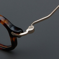 2024 plus récent lunettes personnalisées haut de gamme petit cadre acétate métal carré Prescription hommes montures de lunettes optiques