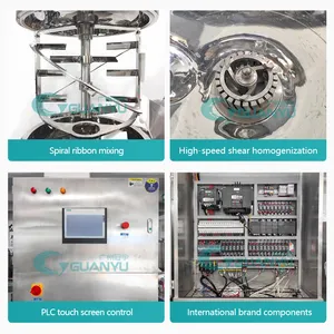 Vacuum Emulsifier Mixer Machine High Speed Cosmetic Mixer Hair Dye Shampoo Vacuum Homogenizer Emulsifier Mixer Face Cream Body Lotion Making Mixing Machine