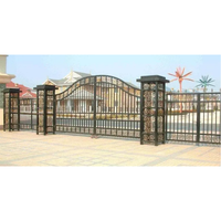 Conception de porte principale de fantaisie en fer forgé antique de luxe Porte d'allée Design de jardin Porte en acier à vendre