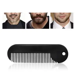 Peine pequeño de estilo OEM y ODM, peine de barba de Metal portátil, Mini peine de barba para hombres