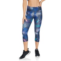 Short de sport 3/4 imprimé pour femme, taille haute, extensible dans quatre directions, séchage rapide, respirant, écologique, antibactérien, protection UV