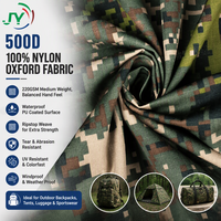 Tissu Oxford personnalisé 500D 100% nylon imprimé camouflage, enduit PU imperméable, Ripstop, pour sacs à dos tactiques et tentes d'extérieur