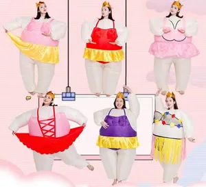 Inflatable Costume Ballet Game Cloth Adult Inflatable Suit Funny Ballet Blow Up Suit Fat Suit Prom Props Set Inflatable Costume