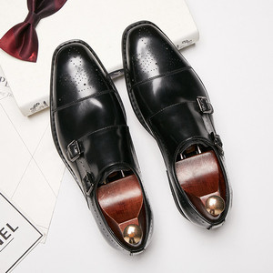 Chaussures habillées de luxe pour hommes, style britannique, à enfiler, en cuir véritable, grandes tailles, pour mariages d'automne - Dropshipping - Product Image 4