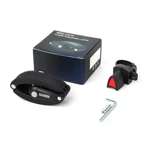 Sende Smart Vouwen Ebike Lock Met Led Bracket Achterlicht Elektrische Scooter Kabel Lock Fahrradschloss Opvouwbare Fiets Kettingslot