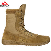 Bottes tactiques noires pour hommes HUAMAK, personnalisées, durables, légères, pour l'entraînement en plein air, la protection, la chasse, la randonnée, la sécurité