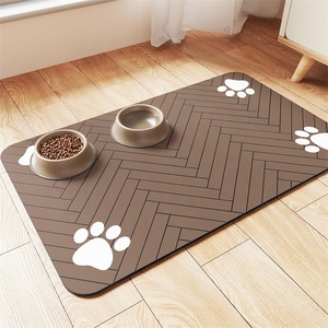 Tapis d'alimentation pour animaux de compagnie en diatomite, résistant à la saleté, facile à nettoyer, tapis anti-éclaboussures, plusieurs tailles en stock pour chiens et chats - Product Image 4