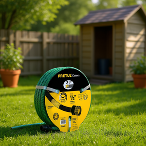 Tuyau d'arrosage de jardin renforcé Pretul Casera 15M avec construction en PVC 3 couches, diamètre 1/2 pouce pour un arrosage et une irrigation efficaces - Product Image 2