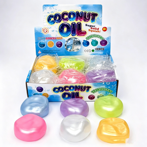 Fruit-style Coconut <b>Oil</b> Squeeze Stress Ball Non-rebound Stress Relief Toy Small Gift for Boys and Girls 15 Years Old - Product Image 1