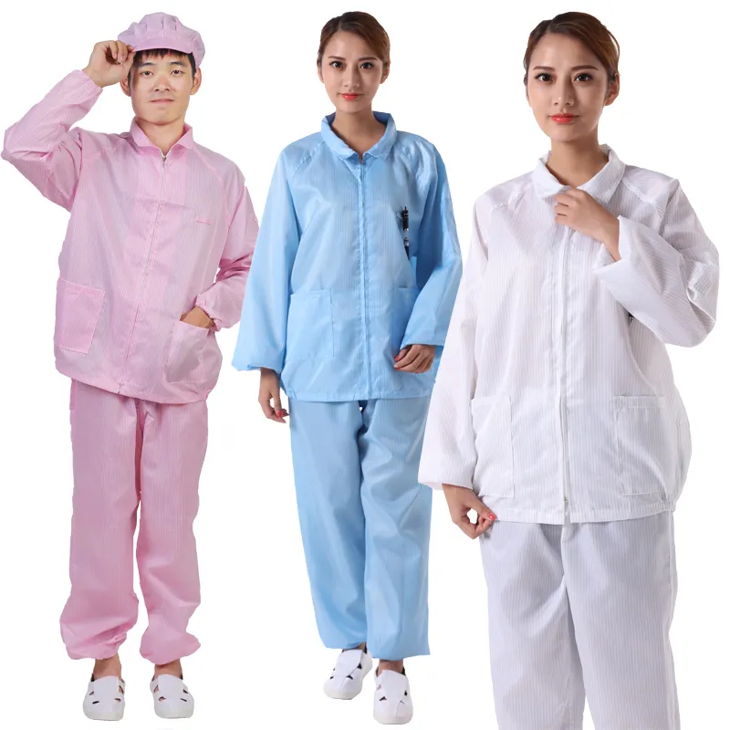 N02 Dustproof cleanroom coverall antistatic clothing/Antistatic Polyester Coverall for Industry/ESD Dust-free Clothing Suit