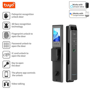 Serrure de porte intelligente sans clé avec empreinte digitale, WiFi, stockage cloud et caméra, adaptée à divers types de portes - Product Image 5