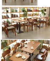 Ensemble de mobilier commercial pour restaurant, table et chaises modernes en bois massif pour hôtel, café et solution de projet de restauration rapide