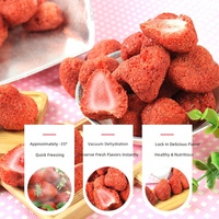 Buitenlandse Handel Shandong Gefreeze-droogde Aardbeienballetjes Knapperige Sneeuwvlok Knapperige Nougat Fruit Snacks Op Maat Gemaakte Ingrediënten in Zak