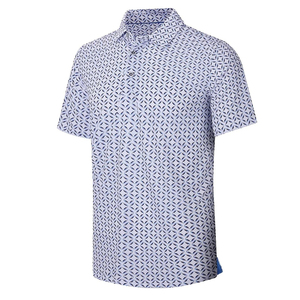 Camiseta de golf de diamante de poliéster de LICRA con logotipo personalizado camiseta de golf de manga corta de tela elástica transpirable suave - Product Image 3