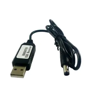 5V to 9V/12V USB A to DC 5.5*2.1mm Boost DC-DC Converter Voltage Step-up Cable for Wifi Router Mobile Power
