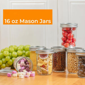 Venta al por Mayor de Frascos de Vidrio Personalizados para Condimentos, Frascos Pequeños Tipo Mason de 4oz, 8oz, 12oz y 1 Galón con Tapas de Silicona - Product Image 2