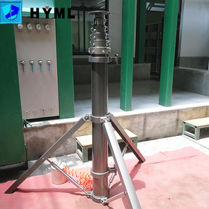 Mástil de bloqueo de pasador de anillo de alta estabilidad con trípode Aluminio industrial y poste de luz para aplicaciones cuadradas al aire libre - Product Image 3