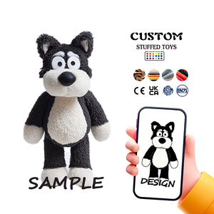 Peluche <span class=keywords><strong>Panda</strong></span> <span class=keywords><strong>Bianco</strong></span> <span class=keywords><strong>e</strong></span> <span class=keywords><strong>Nero</strong></span> Unico con Cuciture a Mano, Imbottitura Morbida in Cotone PPC, Vendita Diretta dalla Fabbrica, Bambola Personalizzata Esclusiva - Product Image 2