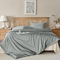 Parure de lit 3 pièces en coton égyptien 100% King Size, confortable, douce pour la peau, housse de couette durable, taies d'oreiller respirantes
