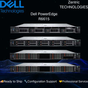 Serveur rack Dell PowerEdge R6615 1U d'origine avec processeur AMD EPYC 9004, mémoire DDR5 pour la virtualisation, le calcul en cloud et les centres de données - Product Image 4