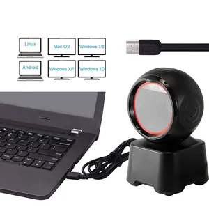เครื่องสแกนบาร์โค้ด QR บนเดสก์ท็อป USB CMOS สําหรับเครื่องอ่านบาร์โค้ด 2D ของ Android และ Linux พร้อมสต็อกการสแกน
