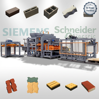 Usine de blocs de béton entièrement automatique QT12-15 |   Stabilité du poids 11T |   Machine à briques Siemens à moteur et boîte de vitesses, grande capacité