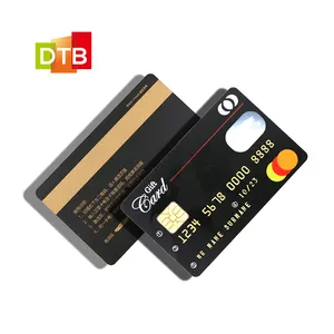 Customized PVC Dual interface contact IC Smart card with chip Clone credit card Plastic Blank Magnetic Strip visa cards