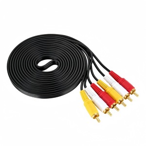 Nhà Máy Giá 1.5m AV cáp vàng đỏ trắng cắm RCA cáp 3 RCA Nam đến 3 RCA nam âm thanh video kết nối cáp cho TV <span class=keywords><strong>DVD</strong></span> - Product Image 2