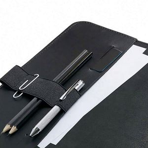 Bloc de notas de cuero negro <span class=keywords><strong>coach</strong></span>, Cuaderno Diario con portalápices, 28 piezas - Product Image 6