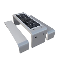 Ensembles de table à énergie solaire bancs de parc extérieurs chargeur intelligent téléphone mobilier urbain pour la communauté de jardin