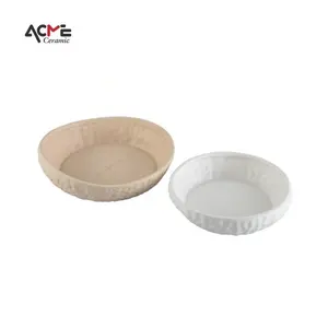 Assiette en porcelaine mate pour décoration de table en céramique réutilisable, ensemble d'assiettes à fruits minimaliste pour décoration de mariage