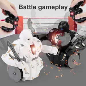 儿童拳击双人竞技格斗多人智能旋转玩具遥控战斗机器人