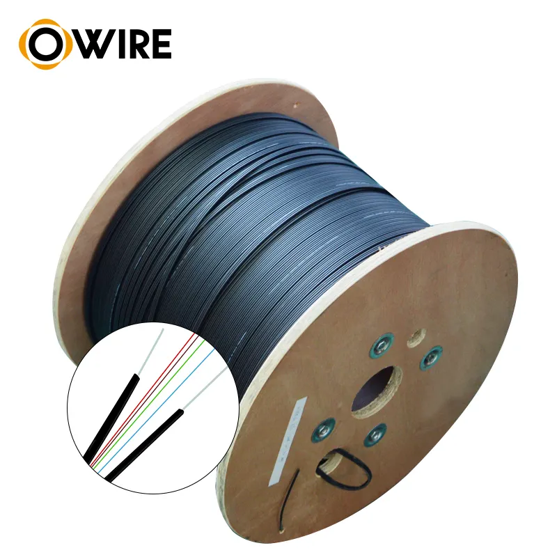 Owire Fabrik preis Fttx Ftth 2-adriges Glasfaser kabel Roll-Glasfaser kabel