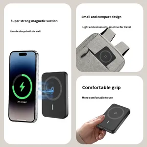 Chargeur magnétique 3-en-1 15W à charge rapide PD/sans fil avec sortie 2A/3A/5A pour téléphones portables, montres et écouteurs Modèle X559 - Product Image 2