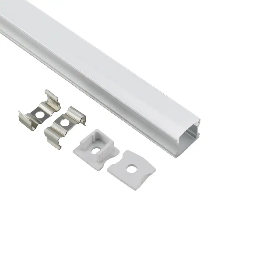 Tira de LED canal hogar mini canal de aluminio en forma de U comercial montado en superficie LED perfil de aluminio
