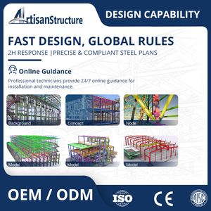 Bâtiment en structure métallique <span class=keywords><strong>sur</strong></span> <span class=keywords><strong>mesure</strong></span> à prix compétitif en Chine, personnalisation d'usine, restaurant en structure métallique, bâtiment en structure métallique à longue portée - Product Image 2