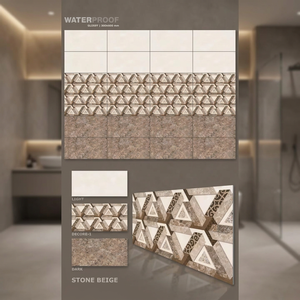 กระเบื้องเซรามิกเคลือบเงาขนาด300X600มม. 30x60ซม. ดีไซน์ดอกไม้สีม่วงเข้มขนาด12X24มม. สำหรับตกแต่งภายในห้องน้ำ - Product Image 5