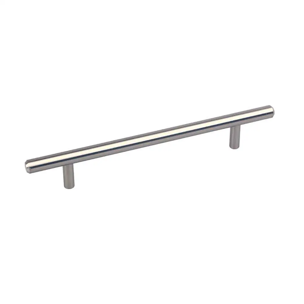 Solid 201 Stainless Steel Dapur Putaran T Bar Tarik Kabinet Menangani Diameter 12Mm Dalam Stok