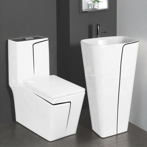 Inodoros Modernos, Artículos Sanitarios, Inodoro <span class=keywords><strong>de</strong></span> Cerámica Cuadrado, Inodoro <span class=keywords><strong>de</strong></span> Una Pieza Montado en el Suelo para Baño y Hotel - Product Image 2