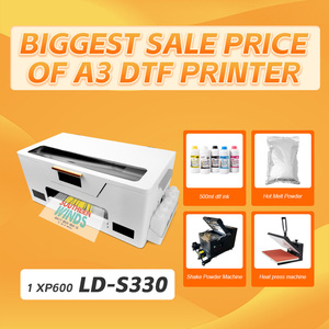 Thuế thấp bán buôn chuyên nghiệp T-Shirt máy in phun 30cm A3 dtf máy in L1800 xp600 đầu với Shaker và máy sấy - Product Image 2