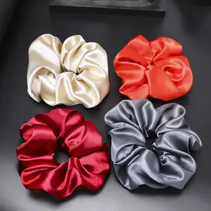 Fresh Yellow Extra Large Chunky Silk Scrunchie Designer Scrunchies Famous Brands Flush Pink Satin Hair Scrunchies