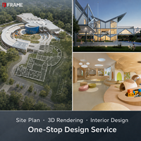 Service de conception de bâtiments scolaires et de villas en architecture tout-en-un |   Plans de maison modernes écologiques, dessins CAO, rendu 3D