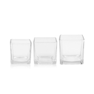 <span class=keywords><strong>Prix</strong></span> d'usine bon marché 80ml 130ml 300ml 640ml Contenant de bougie en verre transparent carré Pot de bougie pour bricolage Noël Saint-Valentin - Product Image 6