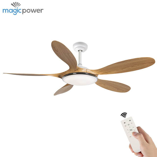 New Design Modern Style 5 ABS Blades 52 Inch Energy-efficient Remote Control Ceiling Fan With Light