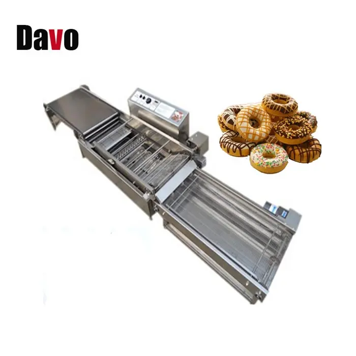 Electric 2 Rows Doughnut Making Machine Donut Frying Machine Mini Donut Maker Donuts Yeast Machine